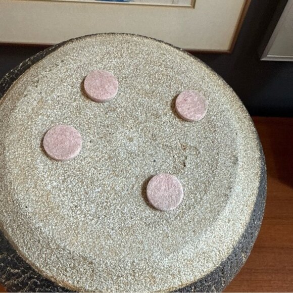 Dark brown crackle glaze vase signed art pottery Large Signed - Picture 8 of 13